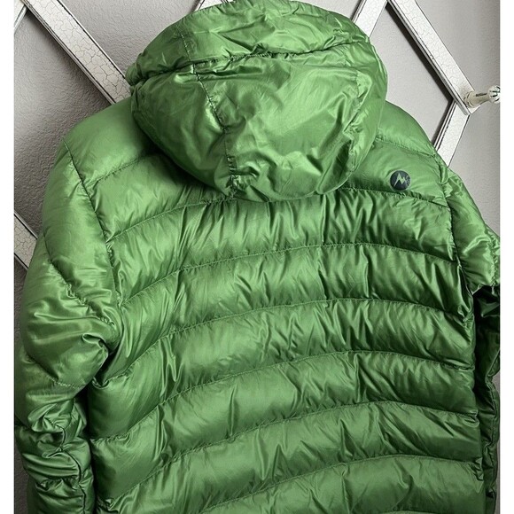 Marmot Ama Dablam Men’s S 800-Fill Down Hooded Puffer Jacket Full Zip - Green - Picture 8 of 10
